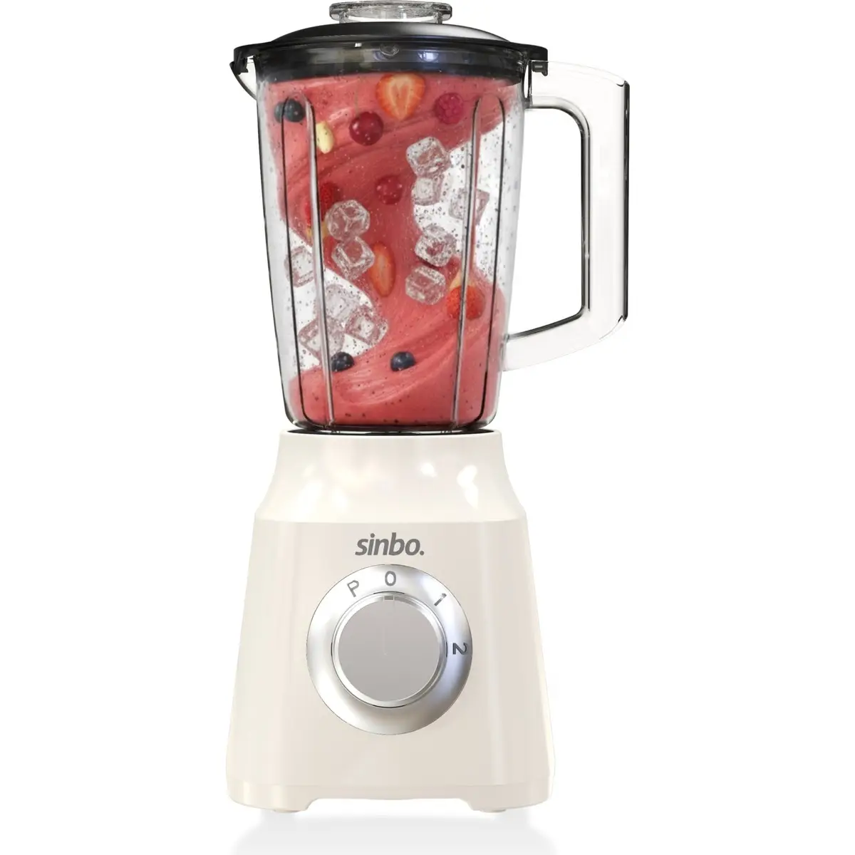 Sinbo SHB-7516 Turbo Blender - Smoothie Blender - 1.5 Litre Cam Hazne-Krem