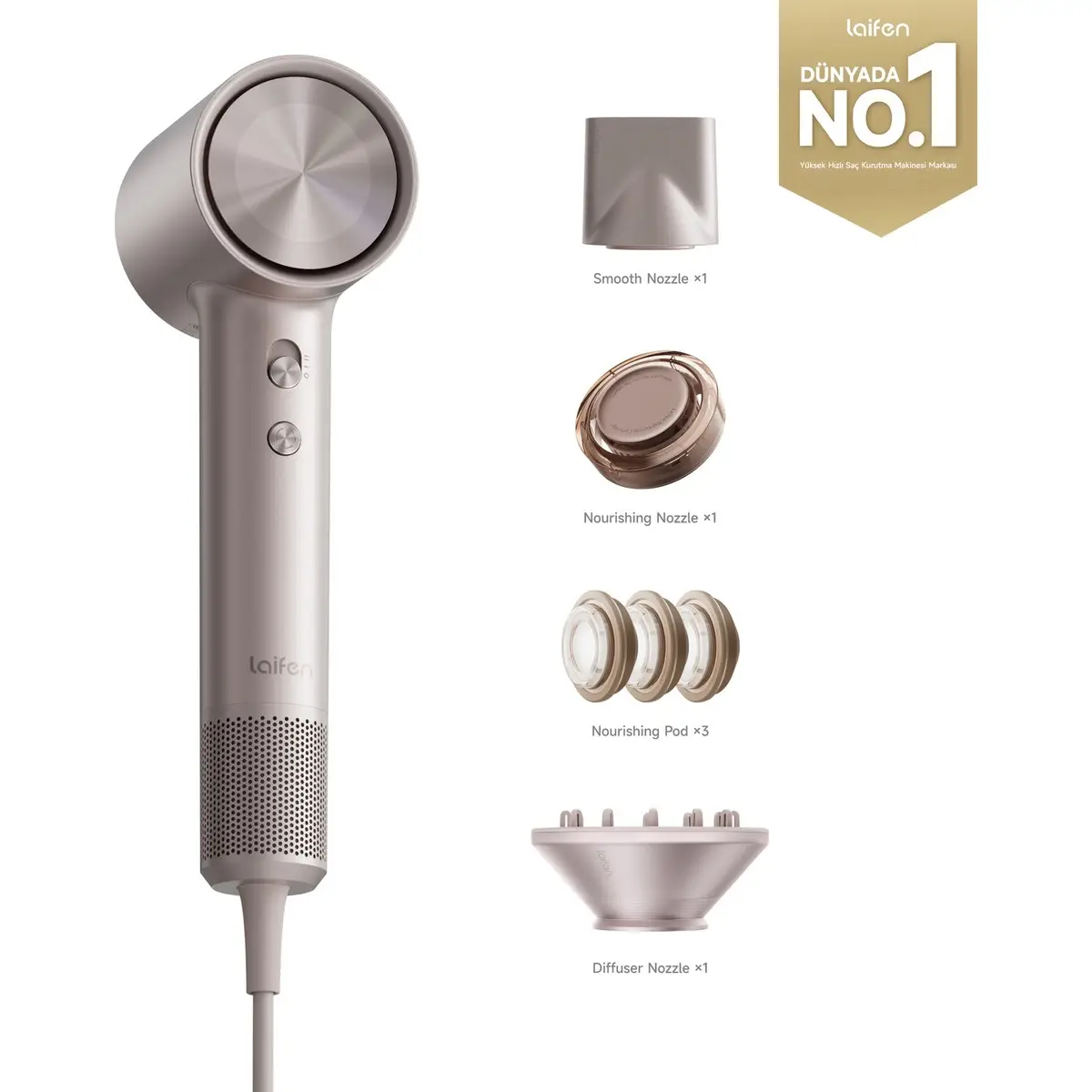 Laifen Swift 4 Saç Kurutma Makinesi-Cilalı Platinyum