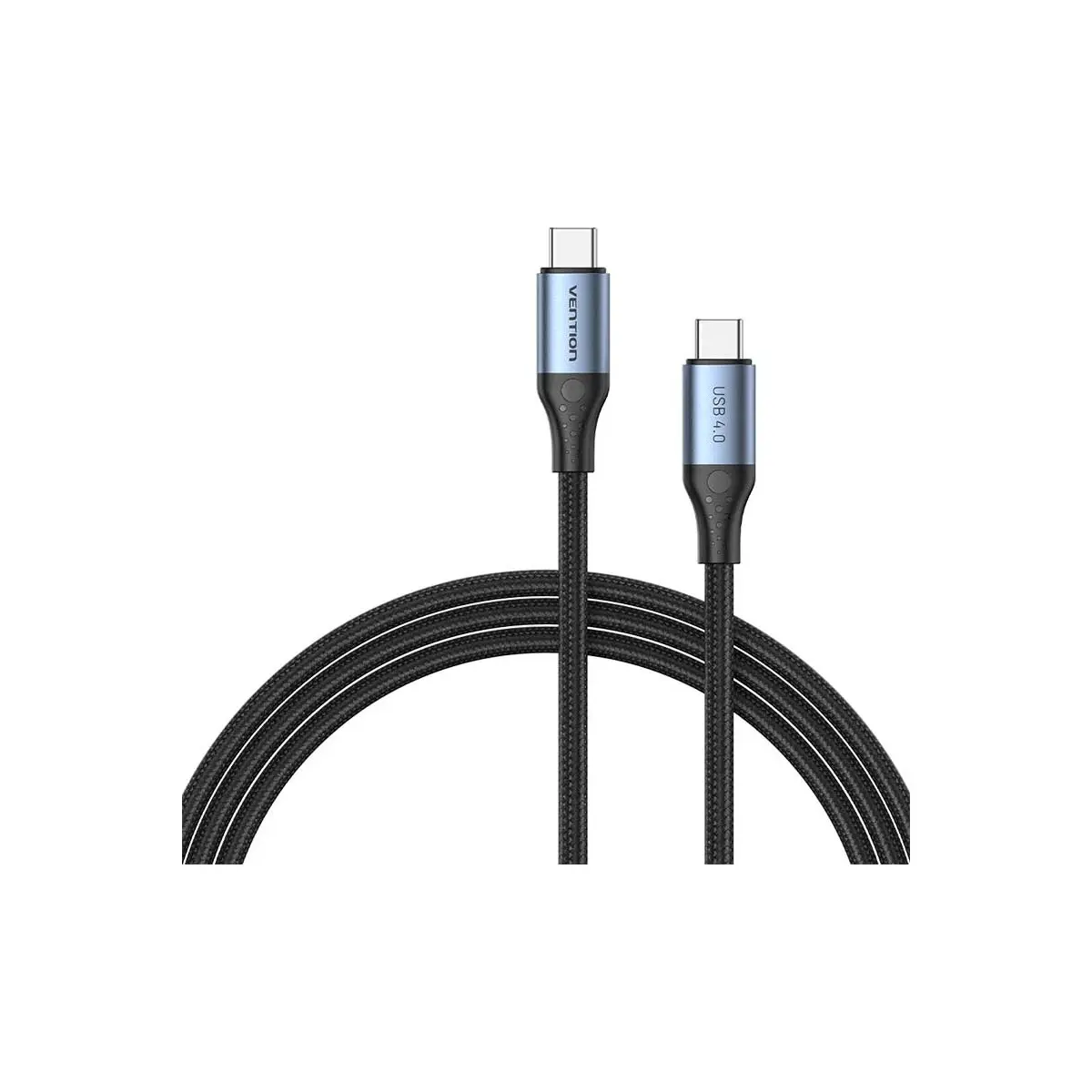 Vention USB 4.0 Çift Type-C 240W 5A Ultra Hızlı Şarj ve 8k Görüntü Aktarım Kablosu 1m - Gri