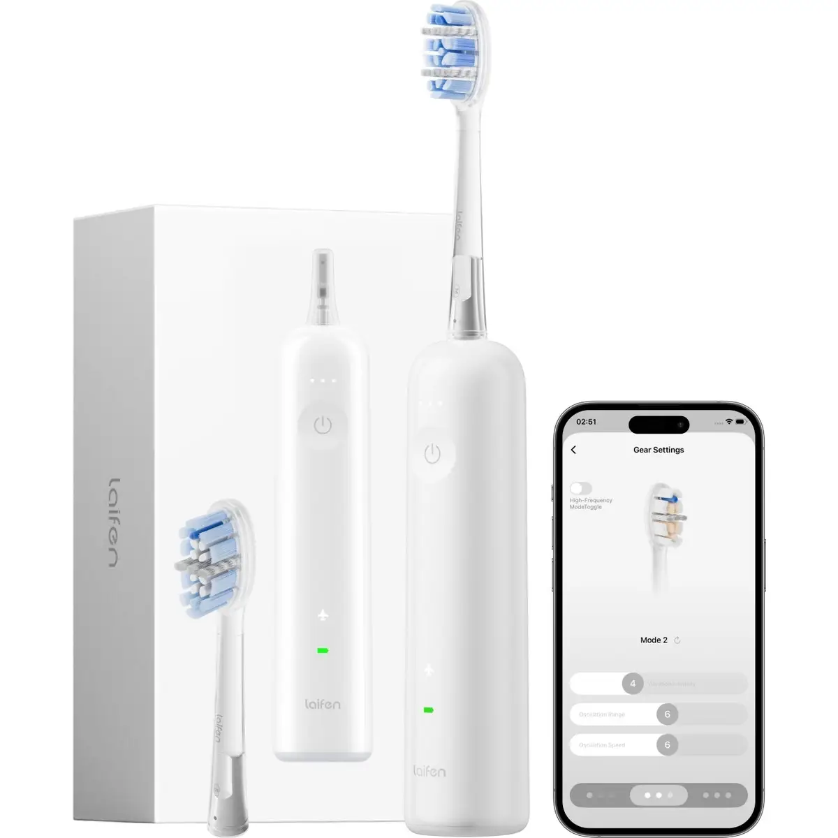 Laifen Wave Pro Abs Beyaz Elektrikli Diş Fırçası (LFTB02-P)
