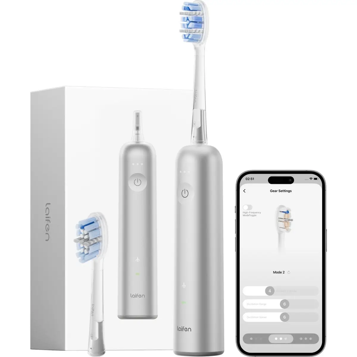 Laifen Wave Pro Orijinal Alüminyum Alaşım Elektrikli Diş Fırçası